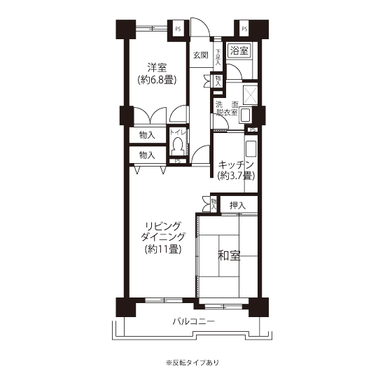 A5361タイプの間取り図