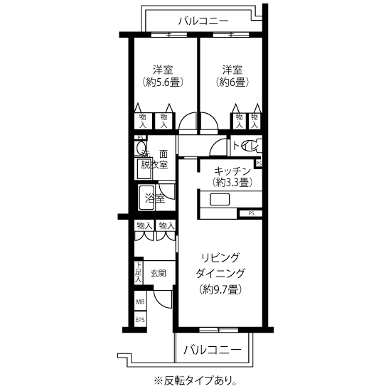 A5193タイプの間取り図