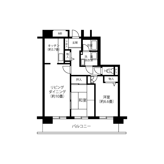 4-303号室の間取り図サムネイル