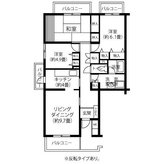 トミンハイム鑓水 A5194 間取り図