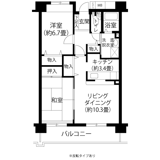 A5082タイプの間取り図