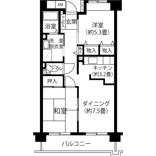 A5081タイプの間取り図
