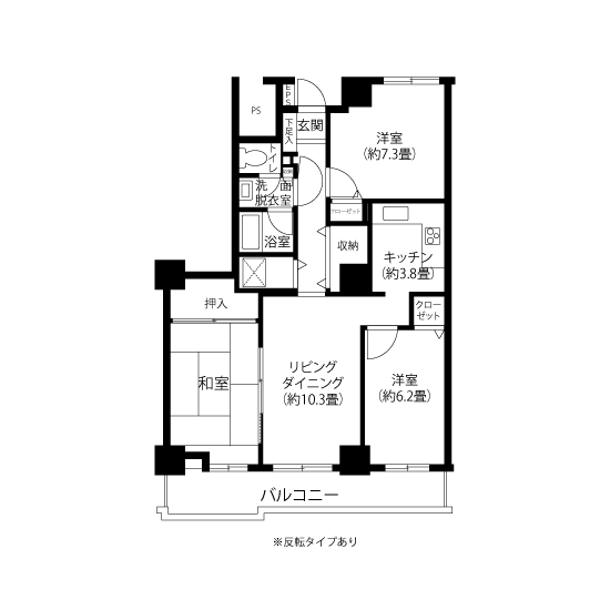 27-203号室の間取り図サムネイル