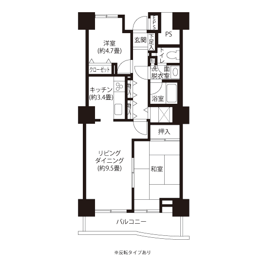 A5271タイプの間取り図