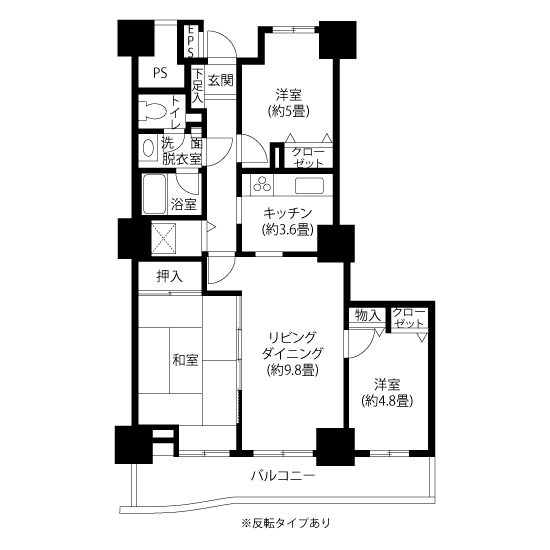 A5272タイプの間取り図