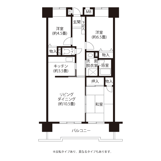 A5132タイプの間取り図