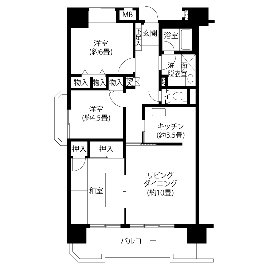 トミンハイム南篠崎町五丁目第2 A5132 間取り図