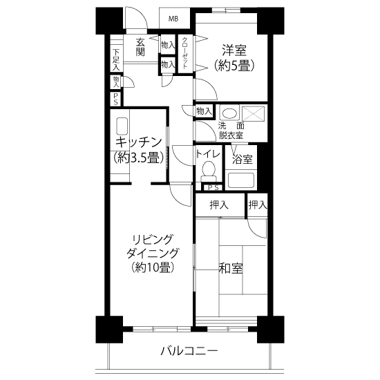 A5391タイプの間取り図