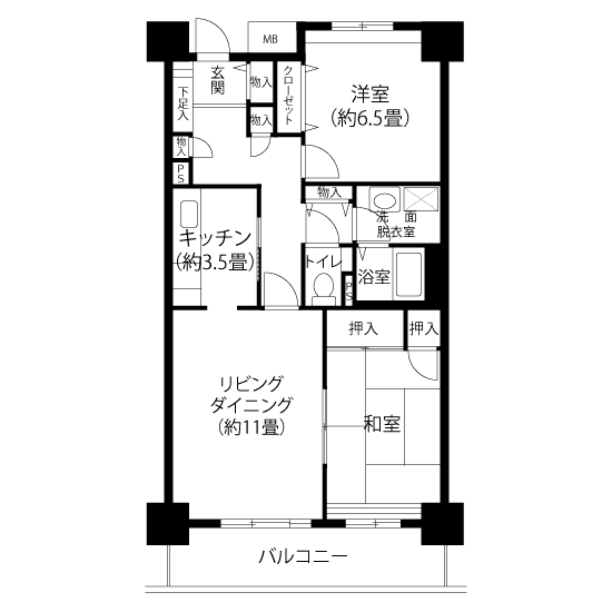 1-803号室の間取り図サムネイル