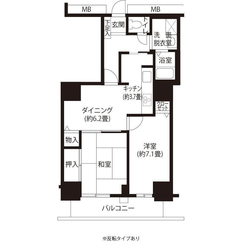 A5441タイプの間取り図
