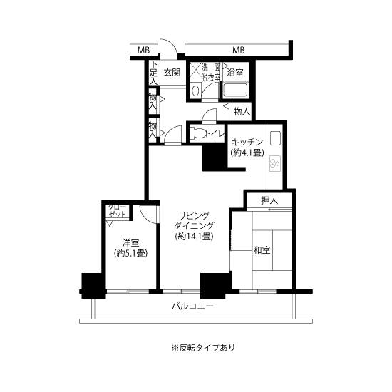 トミンタワー南千住四丁目 A5442 間取り図