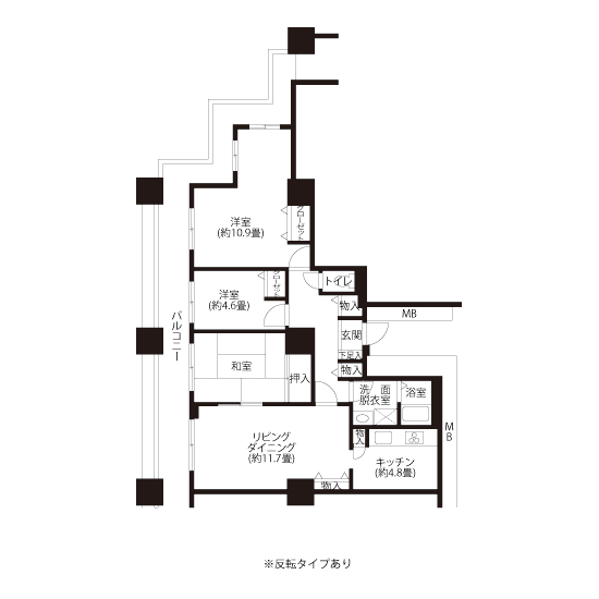 トミンタワー南千住四丁目 A5443 間取り図