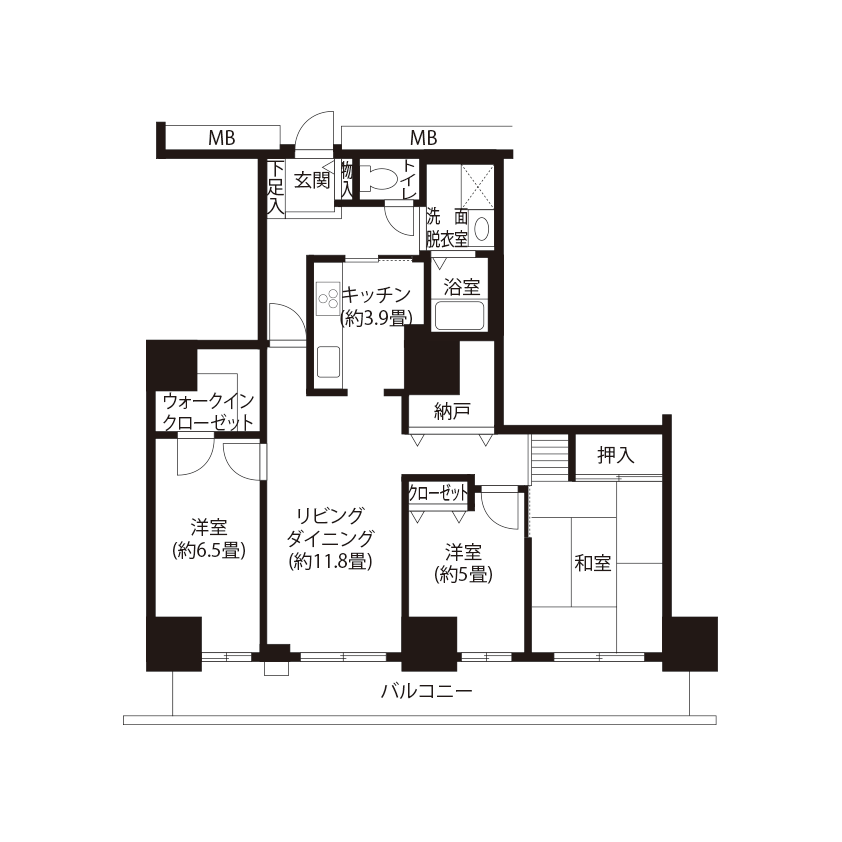 トミンタワー南千住四丁目 A5443 間取り図