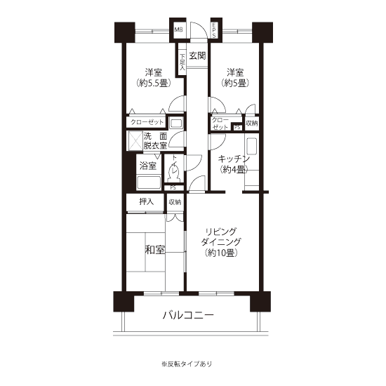 A5432タイプの間取り図