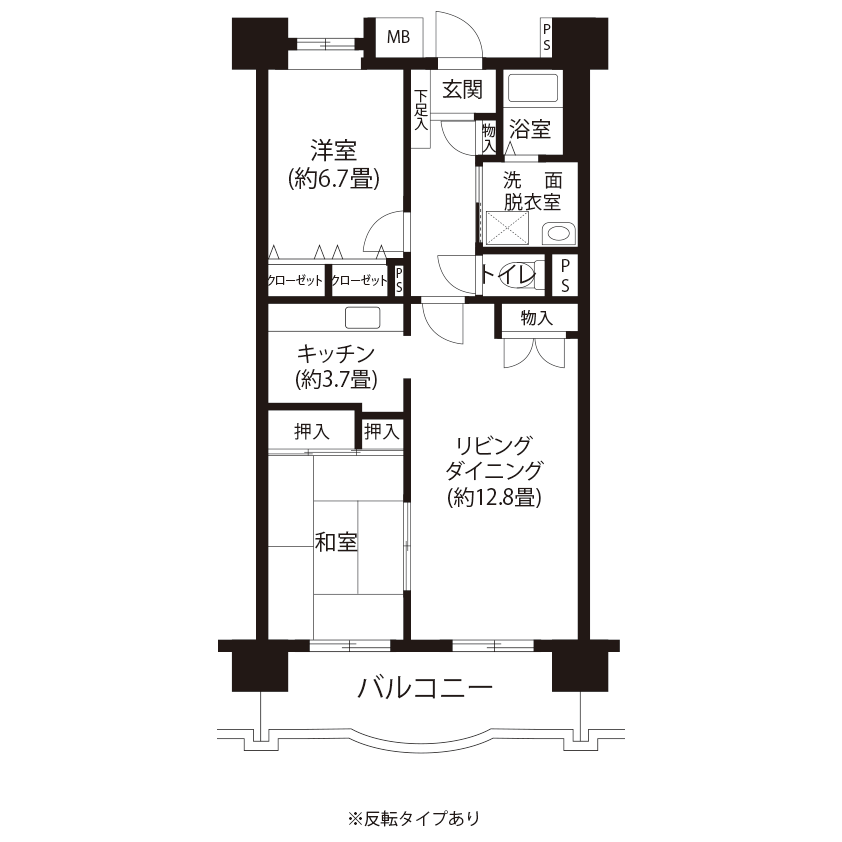 A5421タイプの間取り図
