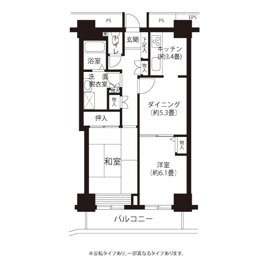 A5411タイプの間取り図