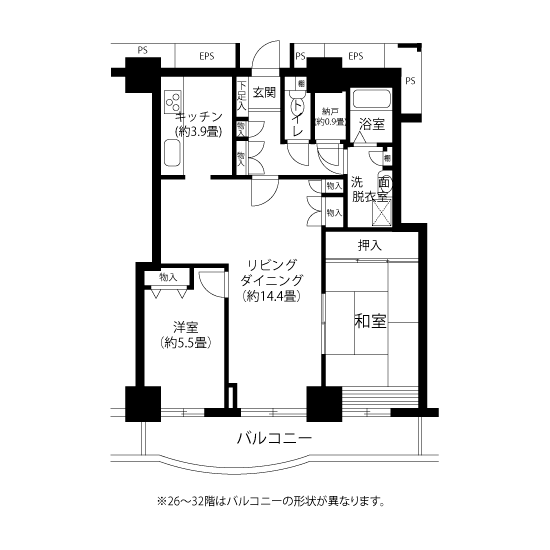 A5412タイプの間取り図