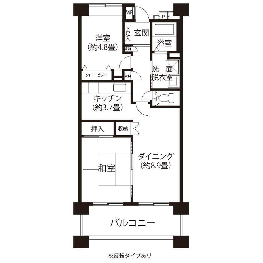 A5401タイプの間取り図