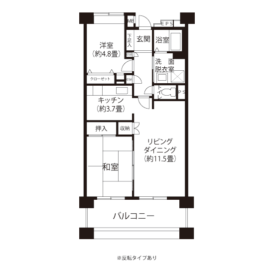 A5402タイプの間取り図