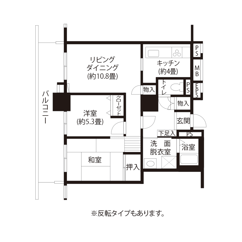 A5452タイプの間取り図