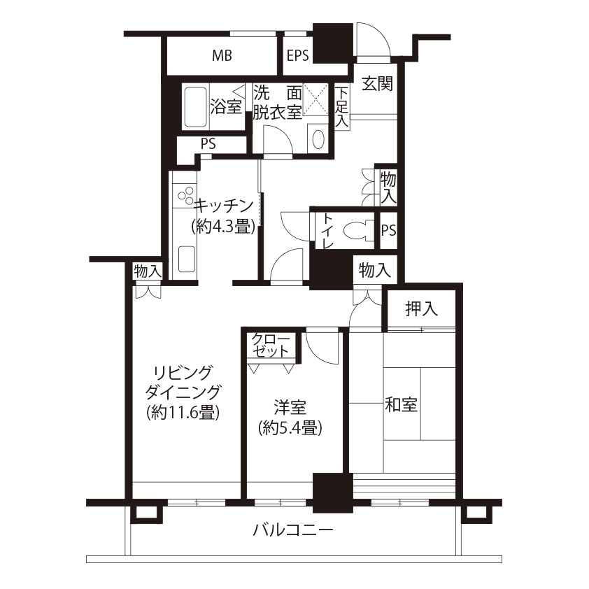 トミンタワー千住五丁目 A5452 間取り図