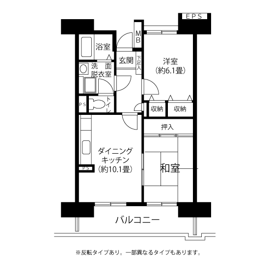 A5491タイプの間取り図