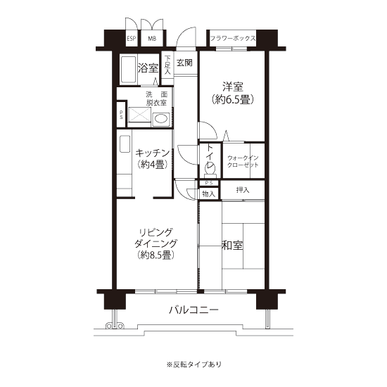 A5502タイプの間取り図