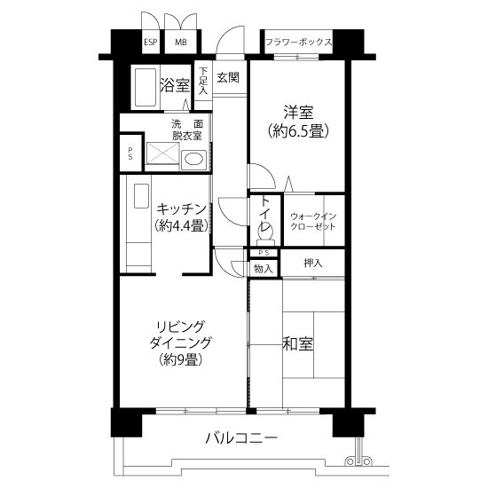 トミンハイム南砂一丁目 A5502 間取り図
