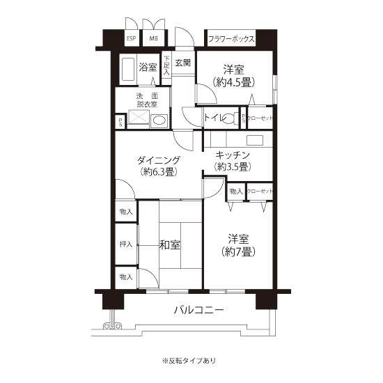 A5503タイプの間取り図
