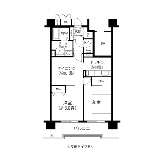 トミンハイム東新小岩六丁目 A5521 間取り図