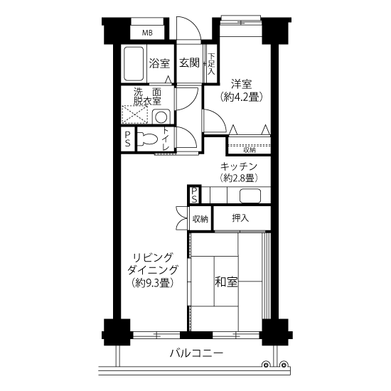 A5531タイプの間取り図