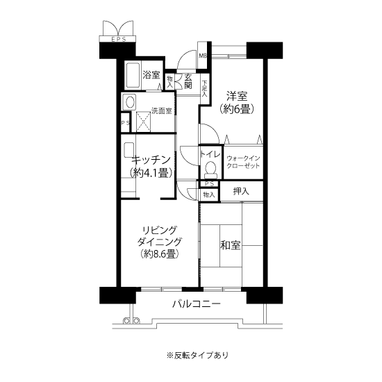 A5542タイプの間取り図