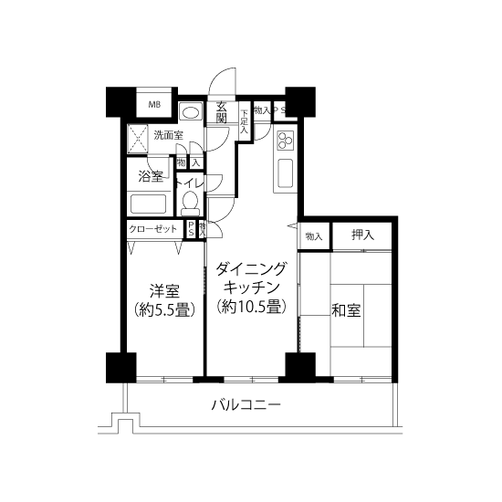 A5211タイプの間取り図