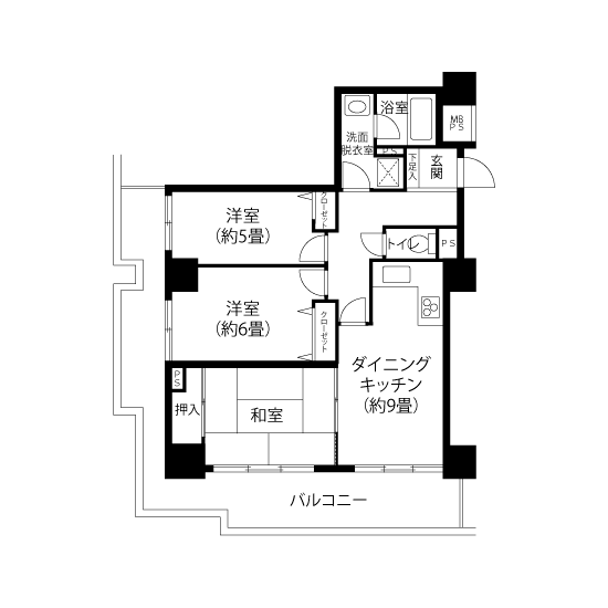A5213タイプの間取り図