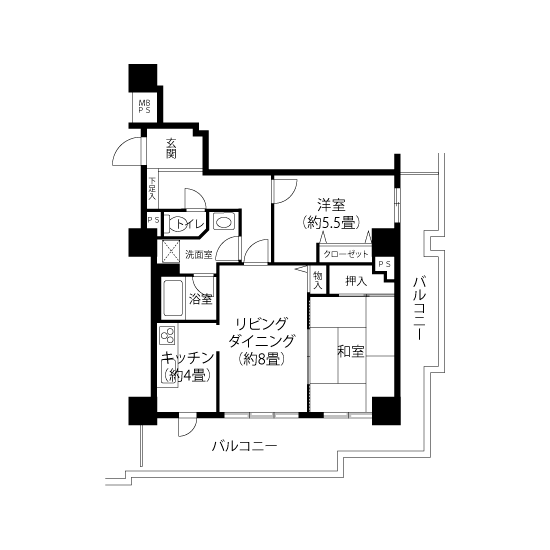 A5212タイプの間取り図
