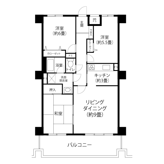 A5214タイプの間取り図