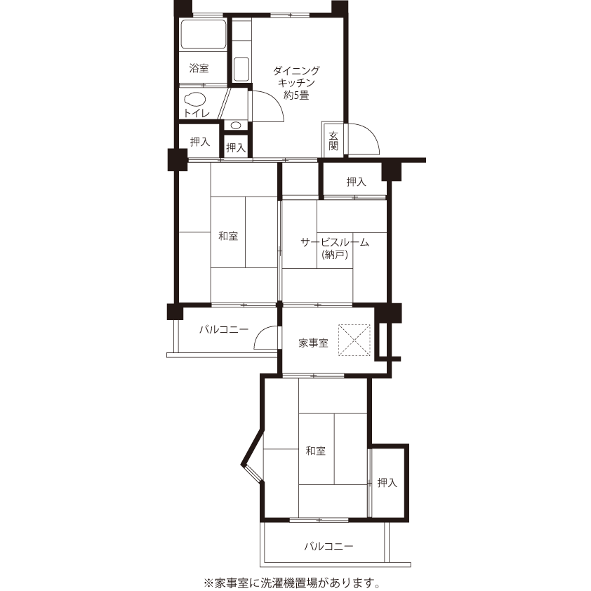 Y0661タイプの間取り図
