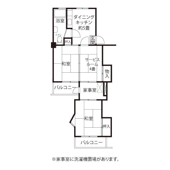 Y0751タイプの間取り図
