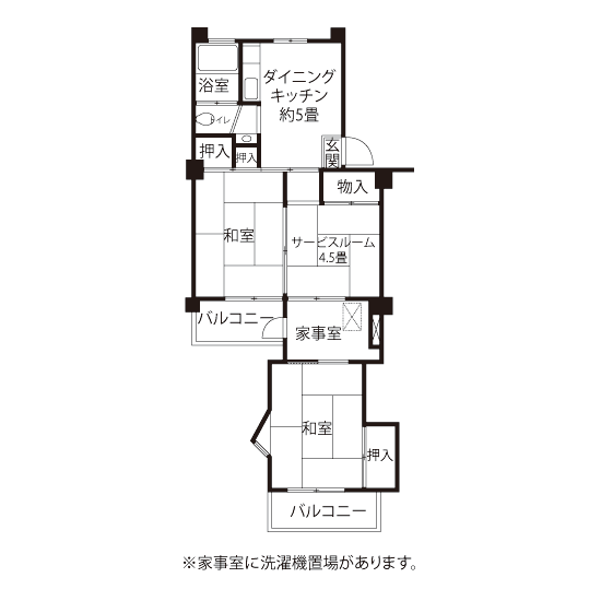 Y0701タイプの間取り図