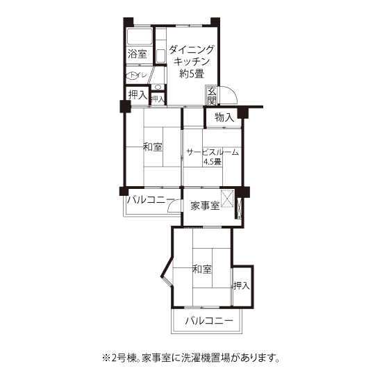 Y0711タイプの間取り図